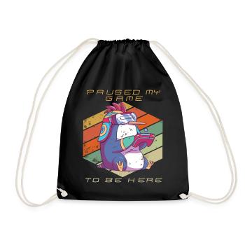 Jeux vidéo Gamer a mis en pause mon jeu Retro Gaming Peng - Sac de sport léger - noir - Devant
