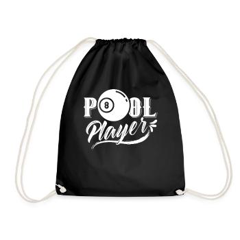 Pool Player Billiard Billiard Lovers - Drawstring Bag - black - Front