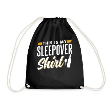 Das Ist Mein Sleepover Shirt Party Übernachten - Turnbeutel - Schwarz - Vorne