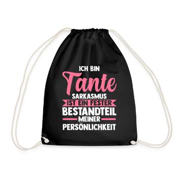 Patinntante Patin Tante - Turnbeutel - Schwarz - Vorne