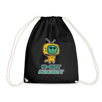 amateurs de jeux rétro 8 bits - Sac de sport léger - noir - Devant