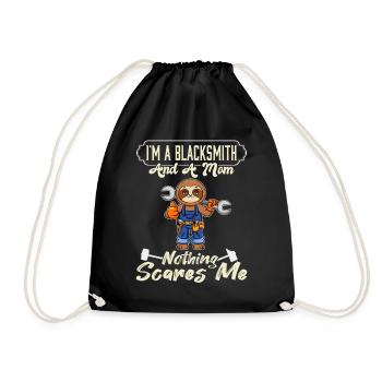 Je suis un forgeron et une maman rien ne me fait peur - Sac de sport léger - noir - Devant
