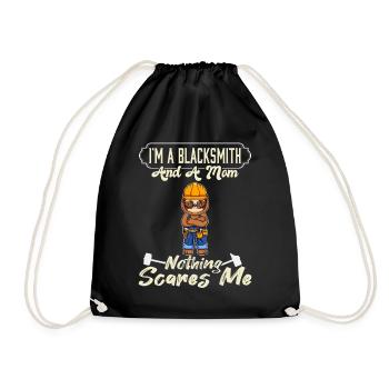Je suis un forgeron et une maman rien ne me fait peur - Sac de sport léger - noir - Devant