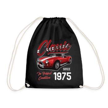 I'm Not Old I'm Classic Car Vintage Born In 1975 - Drawstring Bag - black - Front