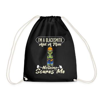 Je suis un forgeron et une maman rien ne me fait peur - Sac de sport léger - noir - Devant