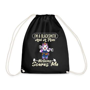 Je suis un forgeron et une maman rien ne me fait peur - Sac de sport léger - noir - Devant