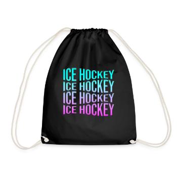 Eishockey - Drawstring Bag - black - Front
