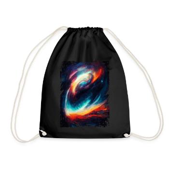 Space Galaxy Nebula Muster Stars Sky Cosmic - Turnbeutel - Schwarz - Vorne