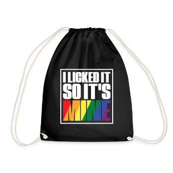LGBT Human Human Rainbow Gift Idea - Drawstring Bag - black - Front