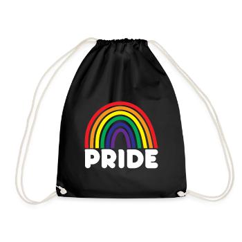 LGBT Human Human Rainbow Gift Idea - Drawstring Bag - black - Front