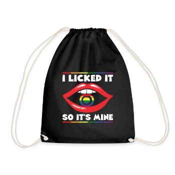 LGBT Human Human Rainbow Gift Idea - Drawstring Bag - black - Front