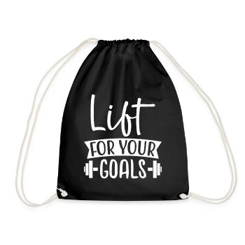 Lift pour vos objectifs - Citation fitness - Sac de sport léger - noir - Devant