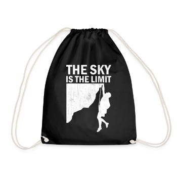 Bouldering Hiking - The Sky Is The Limit - Drawstring Bag - black - Front