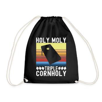 Cornhole Player Cornhole Board - Drawstring Bag - black - Front