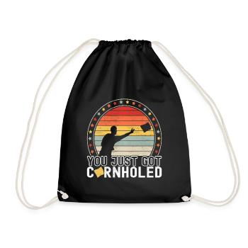 Cornhole Spieler Cornhole Board - Turnbeutel - Schwarz - Vorne