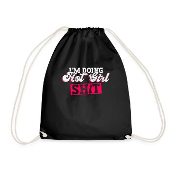 Je fais de la merde de fille chaude - danse du ventre - Sac de sport léger - noir - Devant