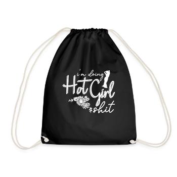 Je fais de la merde de fille chaude - danse du ventre - Sac de sport léger - noir - Devant