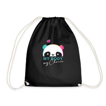 Mon corps - Mon choix - Sac de sport léger - noir - Devant