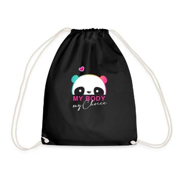 Mon corps - Mon choix - Sac de sport léger - noir - Devant