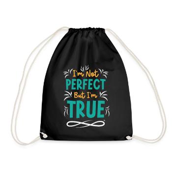 Citation inspirante Prendre soin de soi positif - Sac de sport léger - noir - Devant