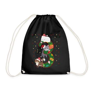 3 Jahre Alte Kinder Weihnachtsgeschenk Niedliche - Turnbeutel - Schwarz - Vorne