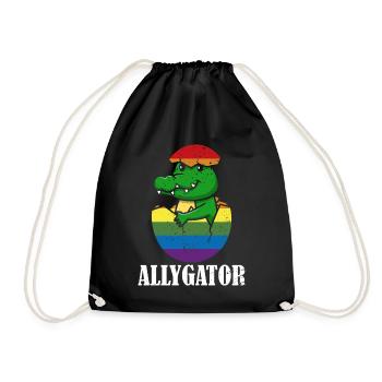Allygator Hetero-verbündeter Alligator - Turnbeutel - Schwarz - Vorne