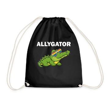 Allygator Alligator hétéro-allié - Sac de sport léger - noir - Devant