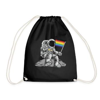 LGBT Gay Pride Flag Rainbow Room - Drawstring Bag - black - Front