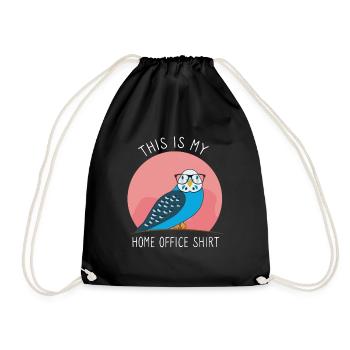 This is my home office Vogel - Drawstring Bag - black - Front