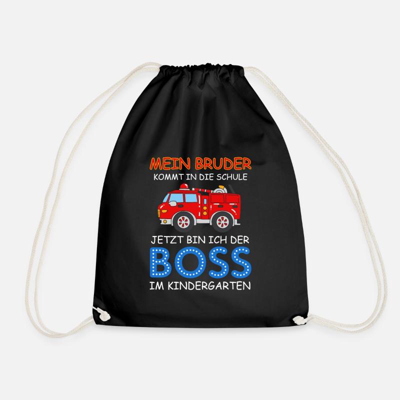 Mein Bruder Kommt Zur Schule Jetzt Bin Ich Boss - Turnbeutel - Schwarz