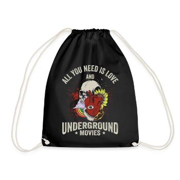 Underground Film, Independent Cinema, Horror - Turnbeutel - Schwarz - Vorne
