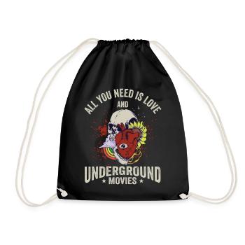 Underground Film, Independent Cinema, Horror - Turnbeutel - Schwarz - Vorne