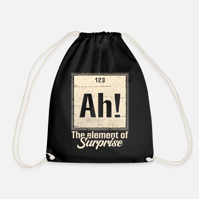 Labor Chemiker Chemie Beruf Element Pun - Turnbeutel - Schwarz
