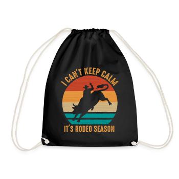 Rodeo Western Cowboy Wild West Retro Horse - Sac de sport léger - noir - Devant