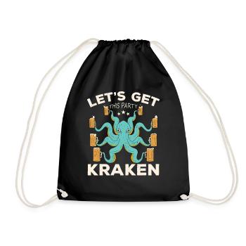 Octopus Octopus Sea Tentacle Octopus Octopus Octopus - Drawstring Bag - black - Front
