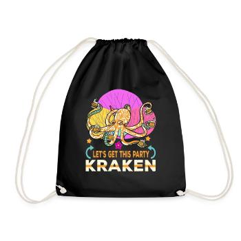 Octopus Octopus Sea Tentacle Octopus Octopus Octopus - Drawstring Bag - black - Front