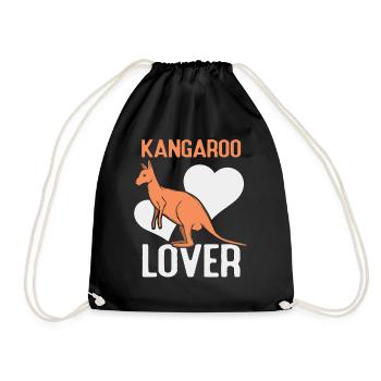 Kangaroo lover Australia Animal Kangaroos - Drawstring Bag - black - Front