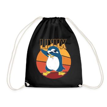 Linux Root Admin Cool Penguin Informatics Nerd - Sac de sport léger - noir - Devant