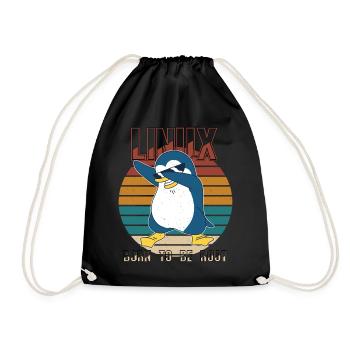 Linux Born To Be Root Cool Penguin Nerd Programmin - Sac de sport léger - noir - Devant
