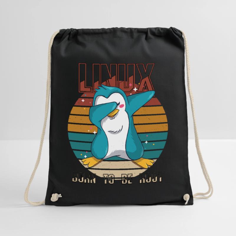Geek Born To Be Root Linux Penguin Nerd Programmer Drawstring Bag