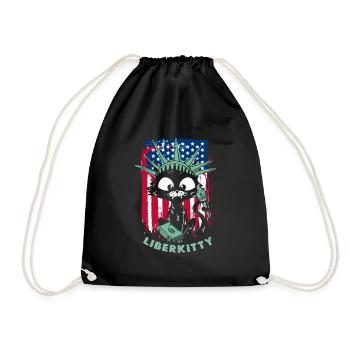 Chat Statue de la Liberté Liberkitty - Sac de sport léger - noir - Devant