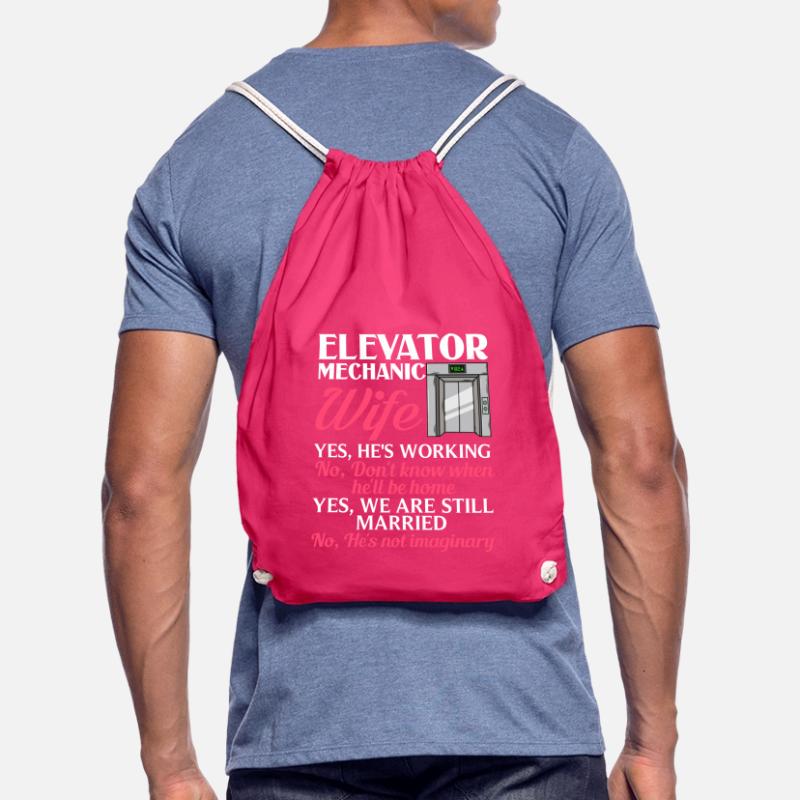 Elevator Elevator System Technician Woman Elevator Elevator Drawstring Bag