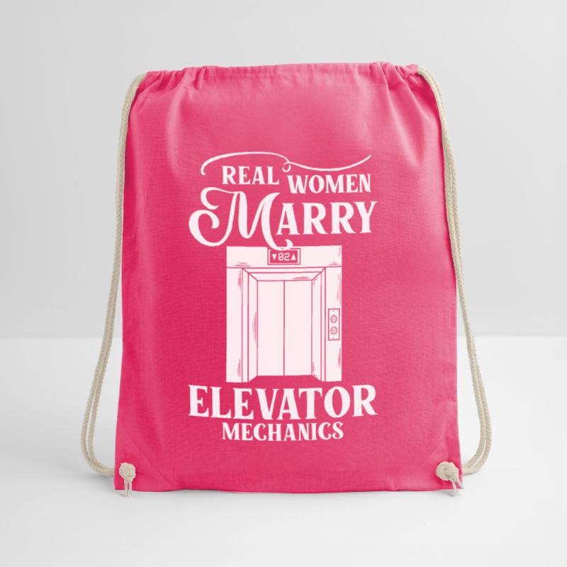 Elevator Elevator System Technician Woman Elevator Elevator Drawstring Bag