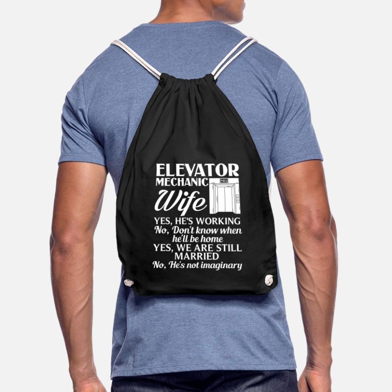 Elevator Elevator System Technician Woman Elevator Elevator Drawstring Bag