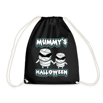 Halloween Mummy Trick Or Treat Mummy's Costume - Drawstring Bag - black - Front