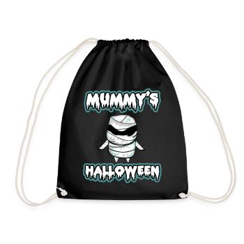 Halloween Mummy Mothers Costume - Drawstring Bag - black - Front