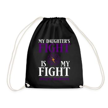 Epilepsy Convulsive disease Epileptic seizure - Drawstring Bag - black - Front