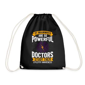 Epilepsy Convulsive disease Epileptic seizure - Drawstring Bag - black - Front