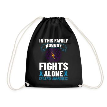 Epilepsy Convulsive disease Epileptic seizure - Drawstring Bag - black - Front