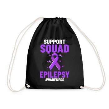 Epilepsy Convulsive disease Epileptic seizure - Drawstring Bag - black - Front